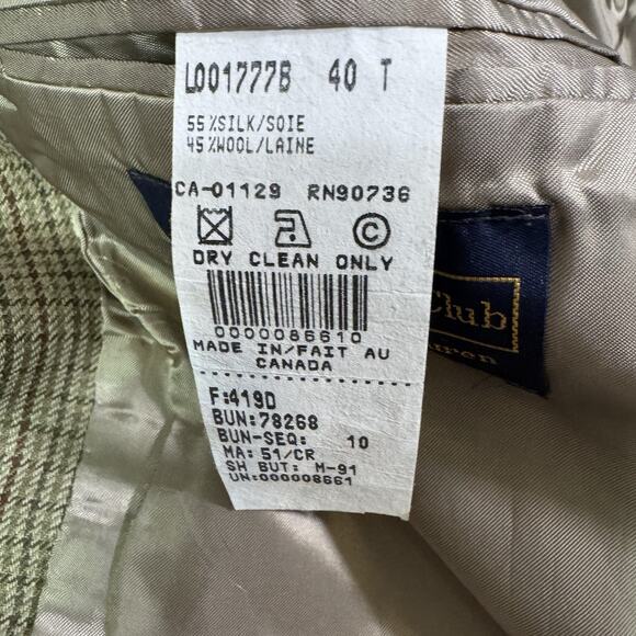 Polo University Club Ralph Lauren Silk Wool Hopsack Sport Coat Sz 40T Brown - Picture 6 of 8